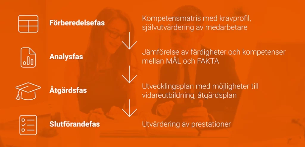 Grafik om processen för ett personalutvecklingssamtal