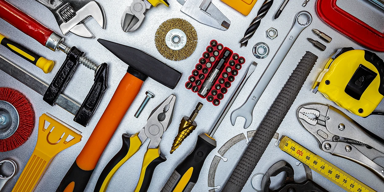 Arbeitsmittelkataster: verschiedene Werkzeuge