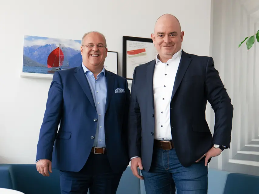 CEO and Founder Matthias Domes with CFO Reinhold Hampl