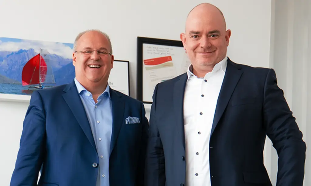 Der neue CFO Reinhold Hampl mit CEO Matthias Domes