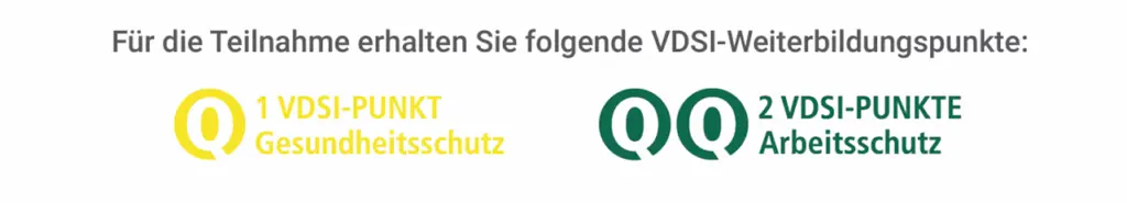 VDSI-Weiterbildungspunkte.