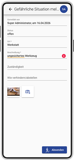 domeba App: Vorfall melden