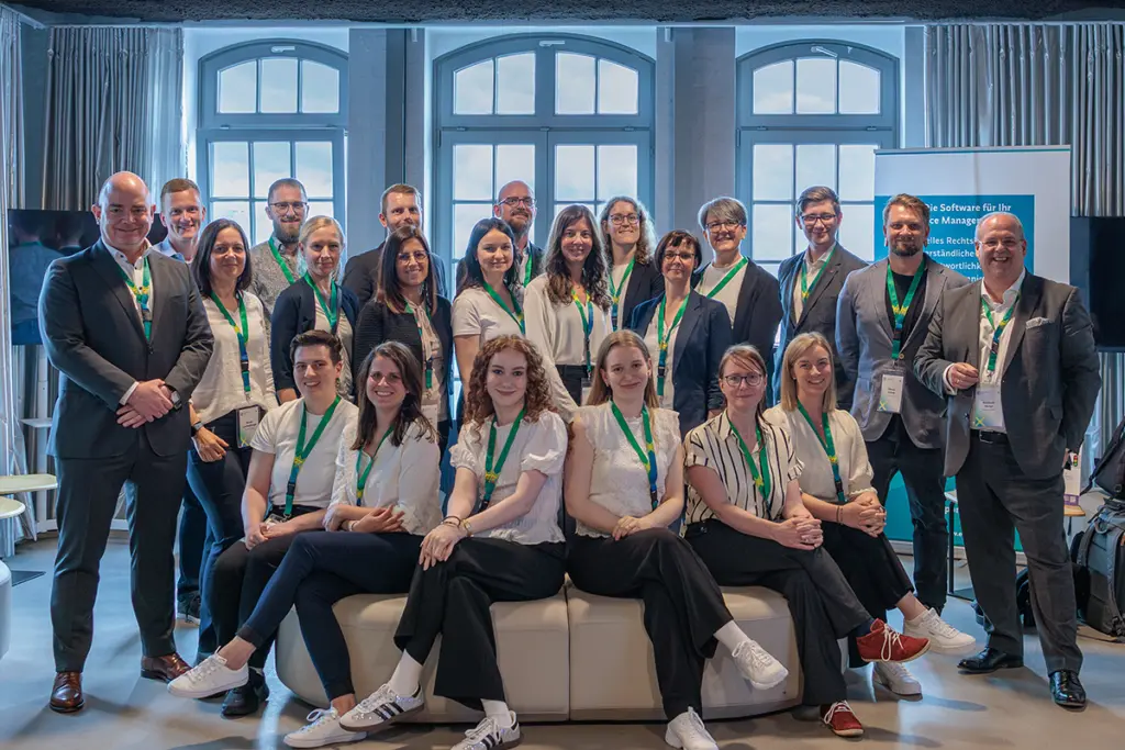Gruppenfoto domeba Mitarbeiter auf den CDays 2026.